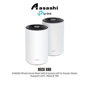 Tp-Link Deco X80 2 Packs / 3 Packs AX6000 Whole Home Mesh WiFi 6 System (AP Or Router Mode) (Support Unifi , Maxis & TIM