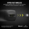 CORSAIR M75 AIR WIRELESS Ultra-Lightweight Gaming Mouse – Black/White (60g, 100hrs)