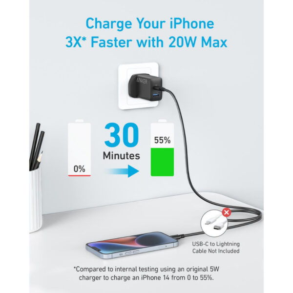 Anker 20W Wall Charger A2348 - 1USB-C/ 1USB-A