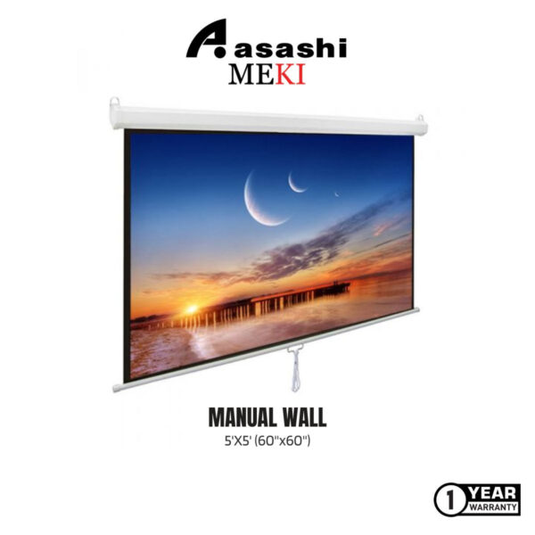 ddc81a3afca456c341720d5f363be4ad.jpeg Ez Meki 5'X5' (60"x60") Manual Wall Screen Matt White