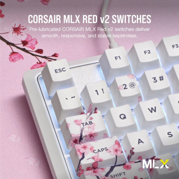 ea830eddc3b1aeaa19dd0cb64efc6650.jpeg CORSAIR K70 CORE SE RGB Mechanical Gaming Keyboard – Cherry Blossom (Limited Edition)