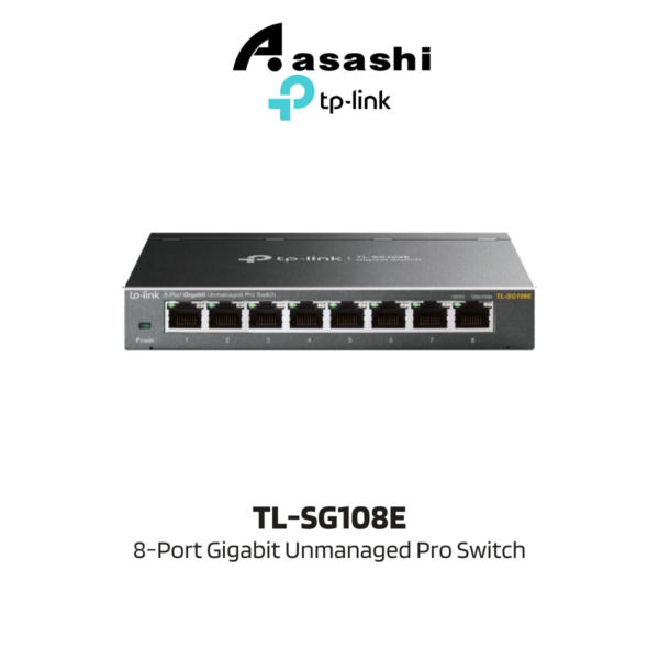eb70e9efff26cd636c7821e0c6aba514.png TP-link TL-SG108E 8-Port Gigabit Unmanaged Pro Switch