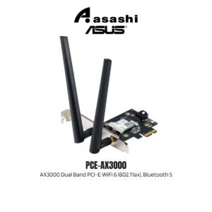 [BULK PACK]Asus PCE-AX3000 AX3000 Dual Band PCI-E WiFi 6 (802.11ax), Bluetooth 5.0, WPA3, OFDMA and MU-MIMO 4.9 Adapter
