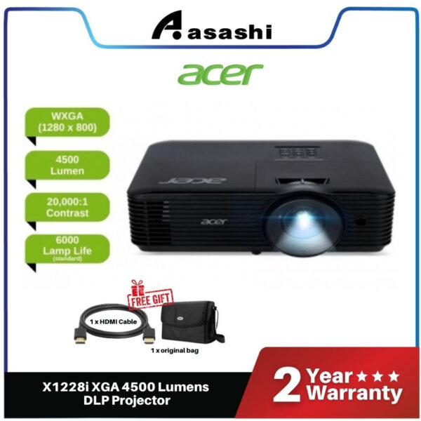 Acer X1228i XGA 4500 Lumens DLP Projector