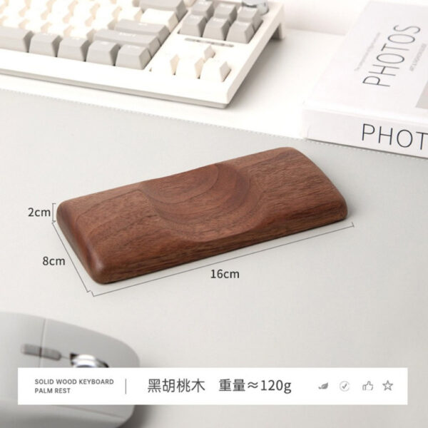 Glink MP36/ MP37 61-Key / MP38 87-Key / MP39 104-Key Wooden Mouse Wrist Rest Ergonomic Gaming Wrist / Hand Pad Support - Walnut Wooden
