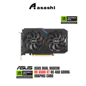 0d9fc6ec9c40980c3a7dce8ac3457f30.jpeg ASUS AMD Radeon RX 6500 XT DUAL V2 4GB GDDR6 GRAPHIC CARD ( DUAL-RX6500XT-O4G-V2 )