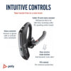 Poly Voyager 5200 Wireless Headset (7S431AA) - Up to 7 Hours Talk Time, Noise Cancelling- 4 Microphone Active DSP,2 Yrs)