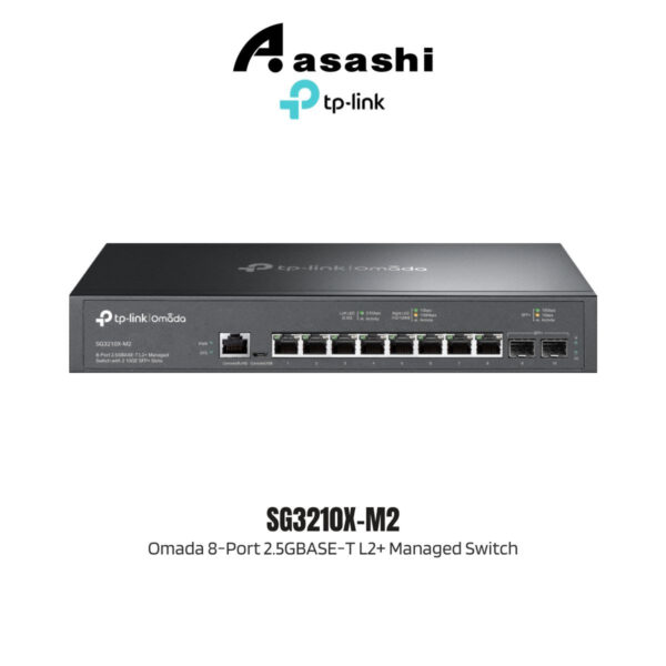 TP-Link SG3210X-M2 Omada 8-Port 2.5GBASE-T L2+ Managed Switch with 2 10GE SFP+ Slots
