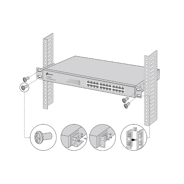TP-Link RackMount Kit-19 Omada Rack-mounting Bracket Kit, Screws Included