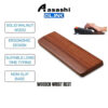 Glink MP36/ MP37 61-Key / MP38 87-Key / MP39 104-Key Wooden Mouse Wrist Rest Ergonomic Gaming Wrist / Hand Pad Support - Walnut Wooden