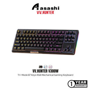 SADES VV.Hunter V300W Tri-Mode 87 Keys RGB Mechanical Gaming Keyboard
