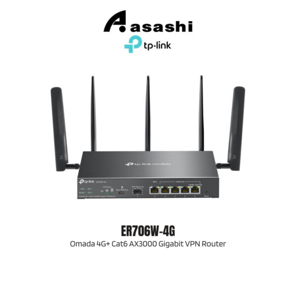 TP-Link ER706W-4G Omada 4G+ Cat6 AX3000 Gigabit VPN Router