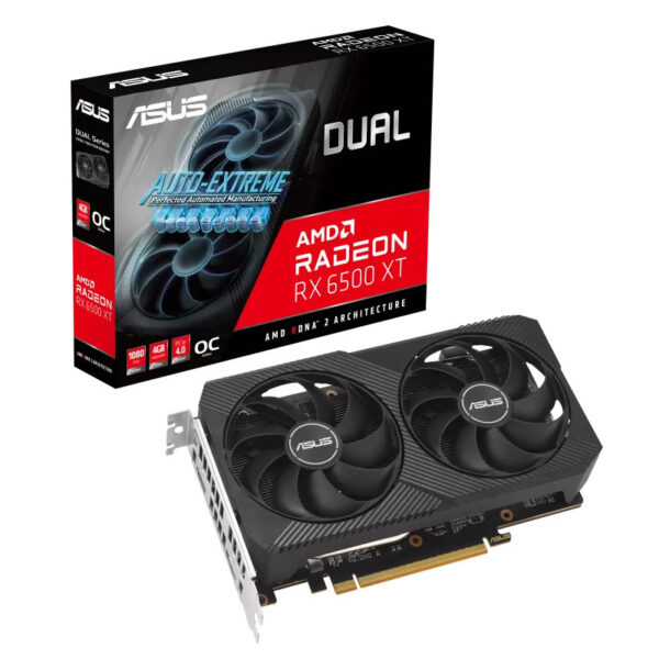 ASUS AMD Radeon RX 6500 XT DUAL V2 4GB GDDR6 GRAPHIC CARD ( DUAL-RX6500XT-O4G-V2 )
