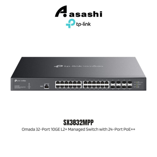 TP-Link SX3832MPP Omada 32-Port 10GE L2+ Managed Switch with 24-Port PoE++