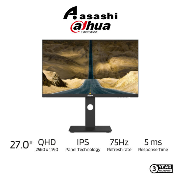 Dahua LM27-P301A 27" IPS 2K 75Hz Monitor (DP/HDMI, 3 Yrs Warranty)