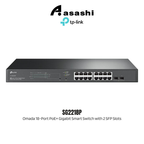 TP-Link SG2218P Omada 18-Port PoE+ Gigabit Smart Switch with 2 SFP Slots