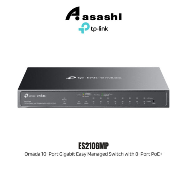 TP-Link ES210GMP Omada 10-Port Gigabit Easy Managed Switch with 8-Port PoE+