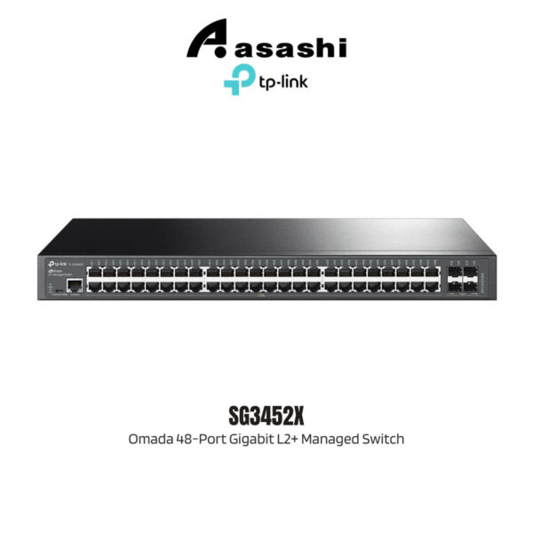 TP-Link SG3452X Omada 48-Port Gigabit L2+ Managed Switch with 4 10GE SFP+ Slots
