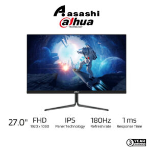 a3d1846b5d443367d15e42089b91c44a.jpeg Dahua LM27-E231 27" FHD IPS Gaming Monitor | 1ms | 180Hz | Adaptive Sync | 99% sRGB | DP 1.2 / HDMI 1.4 x 2 (HDMI Cable)