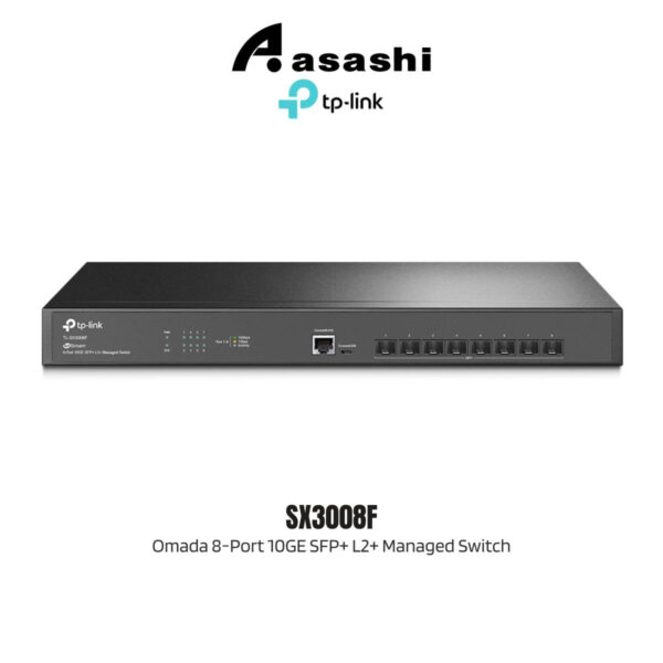 TP-Link SX3008F Omada 8-Port 10GE SFP+ L2+ Managed Switch