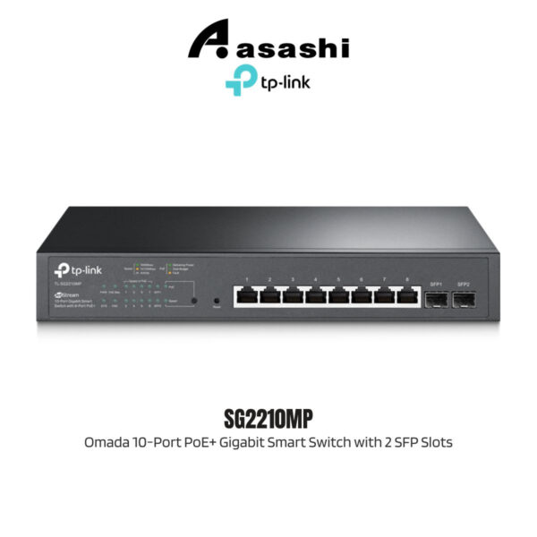 TP-Link SG2210MP Omada 10-Port PoE+ Gigabit Smart Switch with 2 SFP Slots