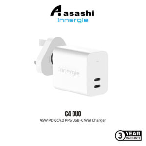 b5c3dd2a3e9604decece342328412cee.jpeg Innergie C4 Duo 45W PD QC4.0 PPS USB-C Wall Charger - UK PLUG