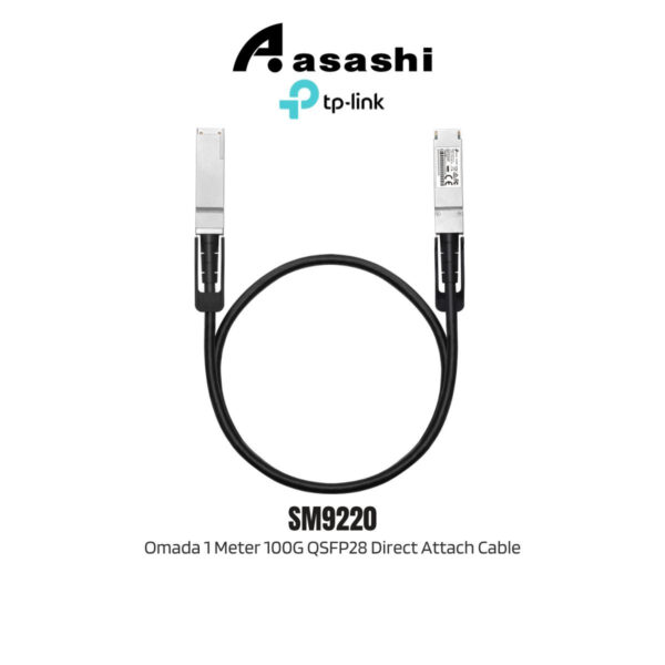 bec22efe5027dc9e8d0d60bcaa06e3c4.jpeg TP-Link SM9220-1M Omada 1 Meter 100G QSFP28 Direct Attach Cable