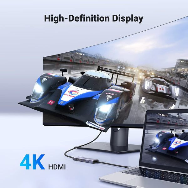 UGREEN CM511 USB-C 3.1 TO HDMI 4K@30HZ+3*USB-A+PD100W