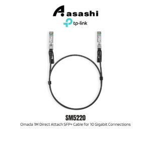 d17bdd01328235a0eed68e1b263c02ff.jpeg TP-Link SM5220-1M Omada 1M Direct Attach SFP+ Cable for 10 Gigabit Connections
