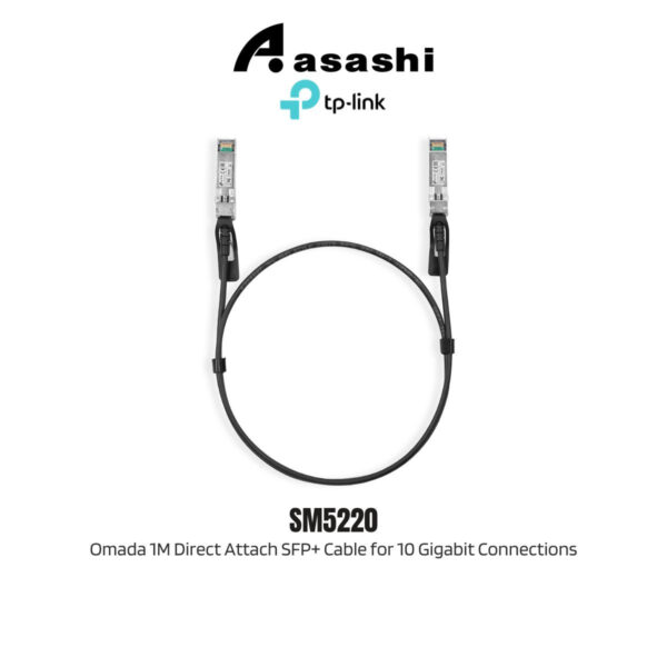 TP-Link SM5220-1M Omada 1M Direct Attach SFP+ Cable for 10 Gigabit Connections