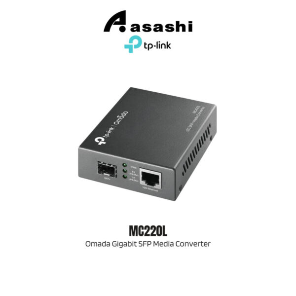 d492f8bf4df04b725fdf07addc7e634c.jpeg TP-Link MC220L Omada 10/100/1000 Mbps RJ45 to 1000 Mbps SFP Slot Supporting MiniGBIC Modules
