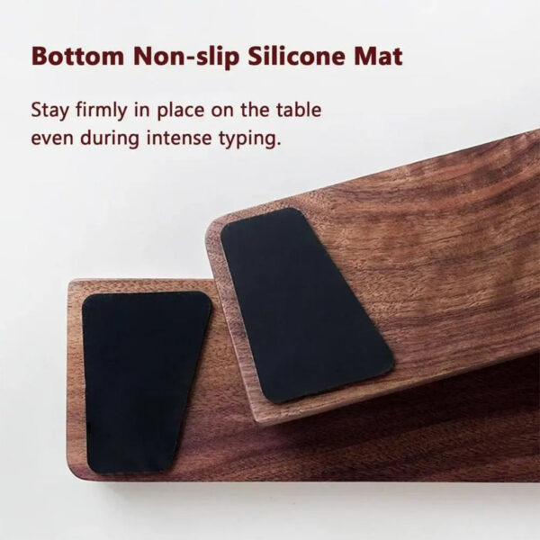 Glink MP36/ MP37 61-Key / MP38 87-Key / MP39 104-Key Wooden Mouse Wrist Rest Ergonomic Gaming Wrist / Hand Pad Support - Walnut Wooden