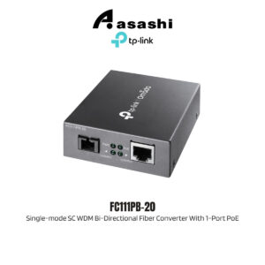 e63b50ab2eff927e92cb9675f5f656db.jpeg TP-Link FC111PB-20 Omada 10/100 Mbps RJ45 to 100 Mbps Single-mode SC WDM Bi-Directional Fiber Converter With 1-Port PoE