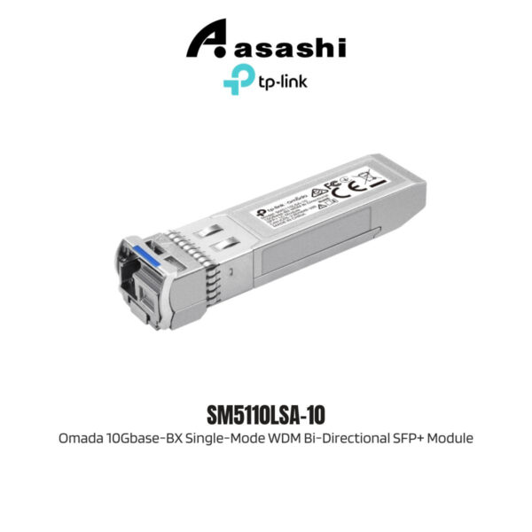 ef1f4459bd86e165f94e953033faef12.jpeg TP-Link SM5110LSA-10 Omada 10Gbase-BX Single-Mode WDM Bi-Directional SFP+ Module