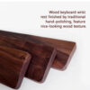 Glink MP36/ MP37 61-Key / MP38 87-Key / MP39 104-Key Wooden Mouse Wrist Rest Ergonomic Gaming Wrist / Hand Pad Support - Walnut Wooden