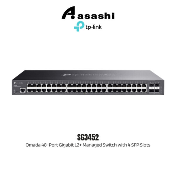 TP-Link SG3452 Omada 48-Port Gigabit L2+ Managed Switch with 4 SFP Slots