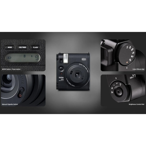 Fujifilm Instax Mini 99 Instant Camera + mini film 10s Soft Bundle - Black / Silver