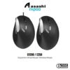 Rapoo EV200 wired / EV250 wireless Ergonomic Office Vertical 1600 DPI Optical Mouse - 3 Years Warranty