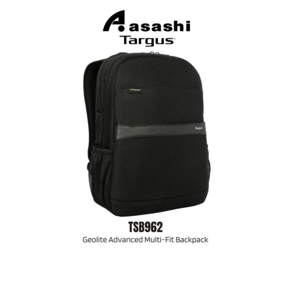 Targus TSB962GL-70 15.6” Geolite Advanced Multi-Fit Backpack - Black TSB962