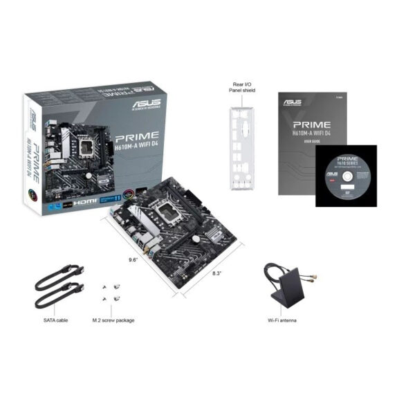 ASUS PRIME H610M-A WIFI DDR4 / D4 MOTHERBOARD COMBO INTEL G7400 / I3-12100 / 13100F / 14100 / I5-12400 / 14400 / 14400F