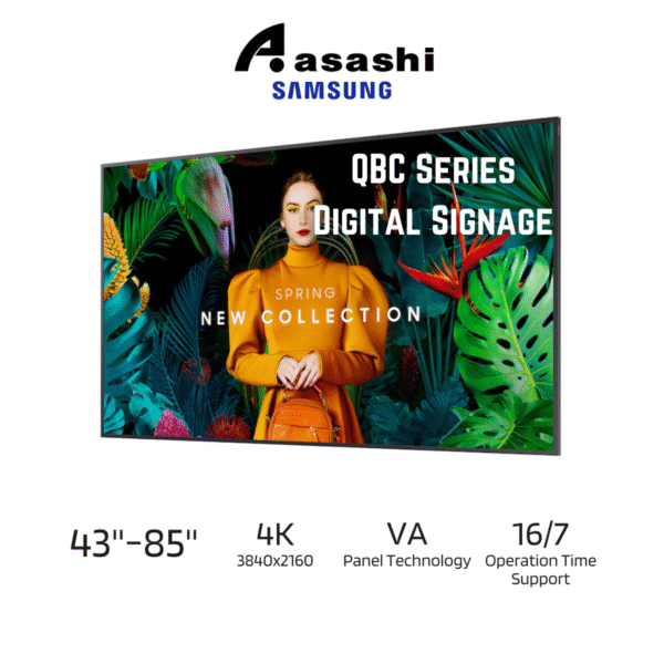 Samsung QBC Series  43" 50" 55" 65" 75" 85" Crystal UHD Signage