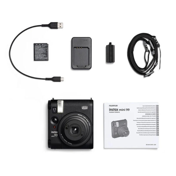 Fujifilm Instax Mini 99 Instant Camera + mini film 10s Soft Bundle - Black / Silver
