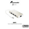 J5Create JCH471 Type C to GigaLAN & USB3.0 Hub Adapter