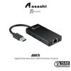 J5Create JUH470 Gigabit Ethernet & 3port USB3.0 Hub Multi Converter