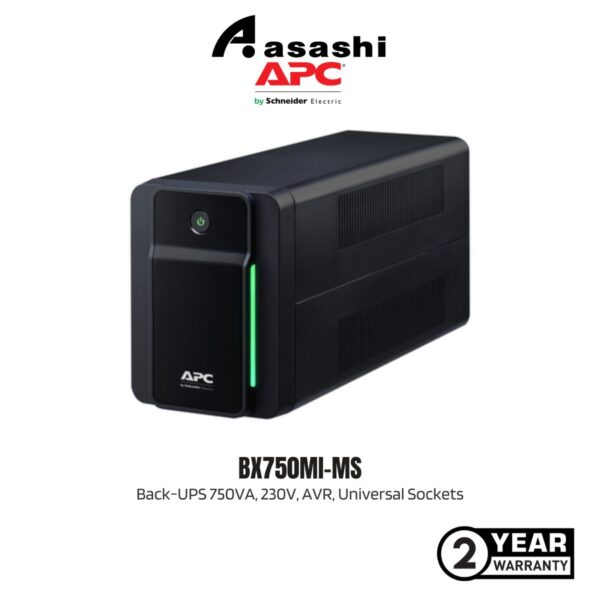APC BX750MI-MS Back-UPS 750VA, 230V, AVR, Universal Sockets