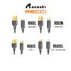 Recci 02C / 02CL / 02L / 02M Smart Power-Off Type-C / L*ng / Micro USB Fast Charging Cable with LED 1m