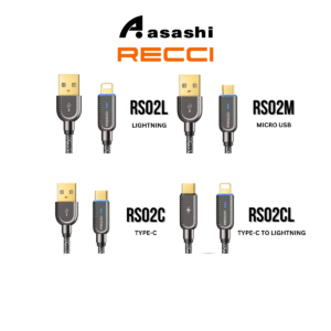 ac8519d351bce6165ce38d89127ef674.png Recci 02C / 02CL / 02L / 02M Smart Power-Off Type-C / L*ng / Micro USB Fast Charging Cable with LED 1m