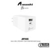 J5Create JUP2445 1port USB-C PD(45W) + 1port USB(12W) Wall Charger