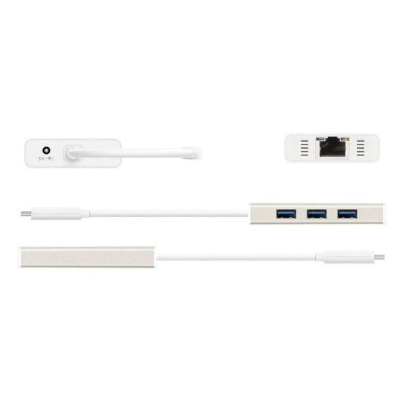 J5Create JCH471 Type C to GigaLAN & USB3.0 Hub Adapter