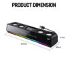 Vinnfier VF Hyperbar U90 Lite RGB Bluetooth Audio USB Powered Soundbar with Bass Boost for PC Laptop Smart TV